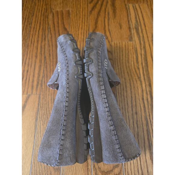 Skechers Relaxed Fit Air-Cooled Memory Foam Brown Suede Slip-On Shoes Size 6.5 - Picture 9 of 11